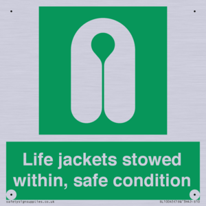 Life jackets stowed within
